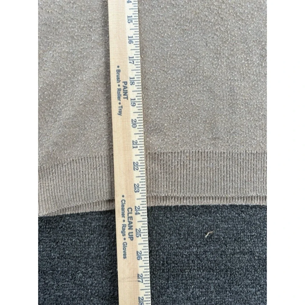 Vintage Robert Bruce Sweater Vest Size S Tan Knit V-Neck Made in USA